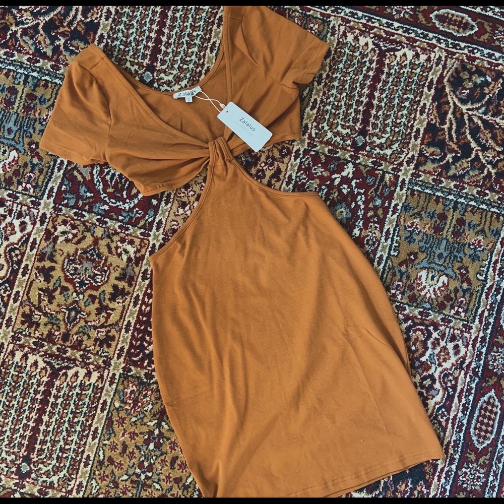 Zalalas burnt orange dress